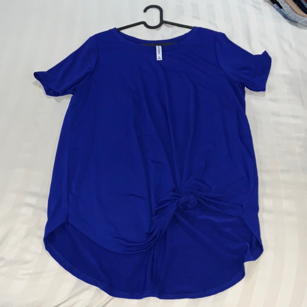Royal blue short sleeve tunic